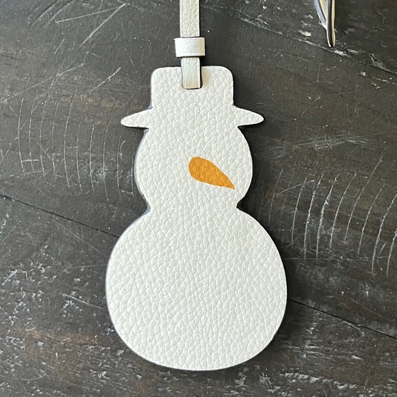 Coach Remade Leather Snowman Bag Charm - Picture 1 of 4